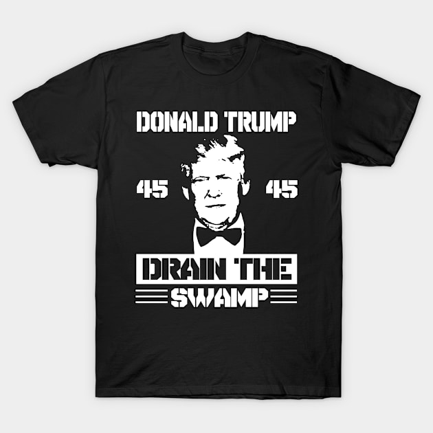 Donald Trump Drain The Swamp T-Shirt by LeeTu